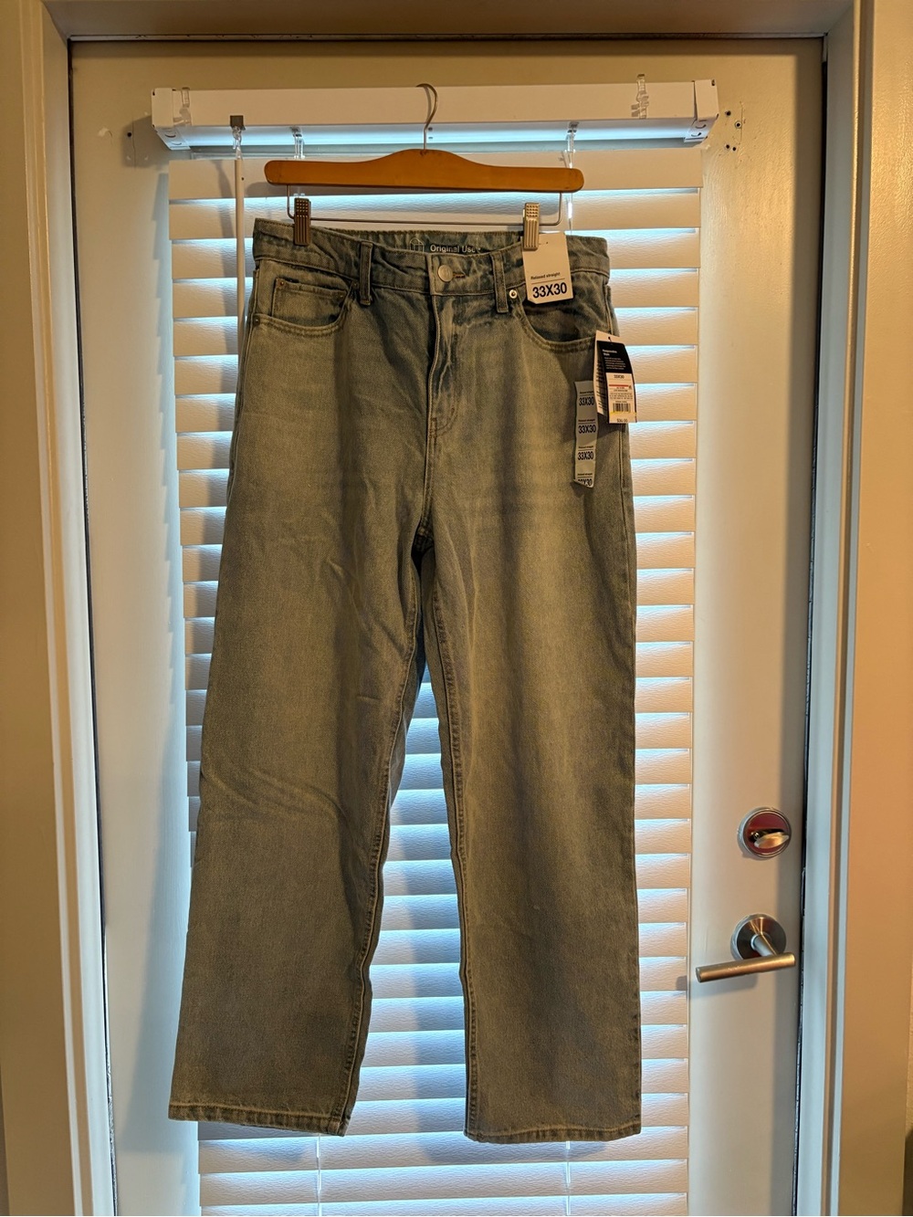 Mens Original Use 33x30 Relaxed Straight Fit Blue Denim Jeans New With Tags